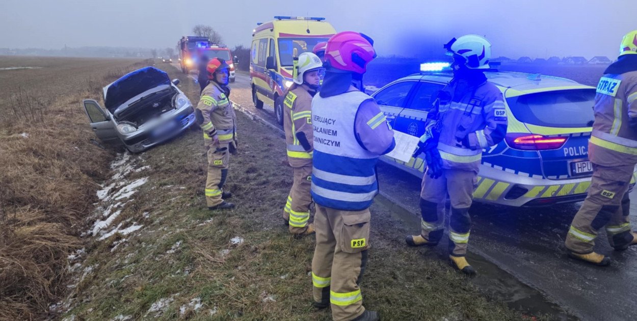 Poranne zdarzenie drogowe w Kościuszkowie