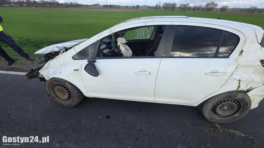 Poranny wypadek na trasie Gostyń-Krobia