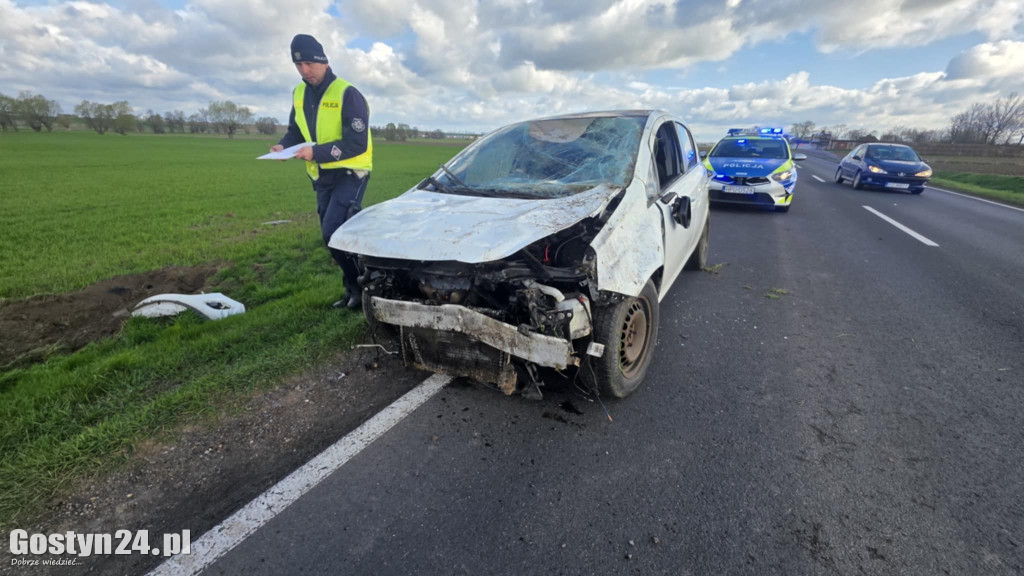 Poranny wypadek na trasie Gostyń-Krobia