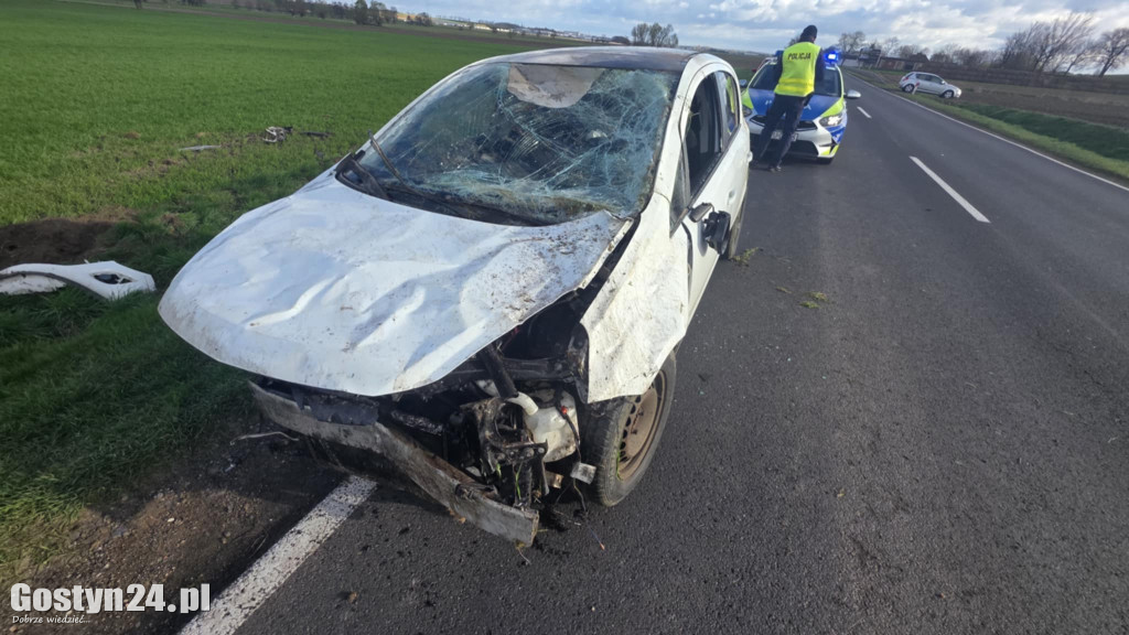Poranny wypadek na trasie Gostyń-Krobia