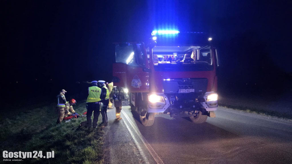 Wypadek na wylocie z Piasków, ranny rowerzysta