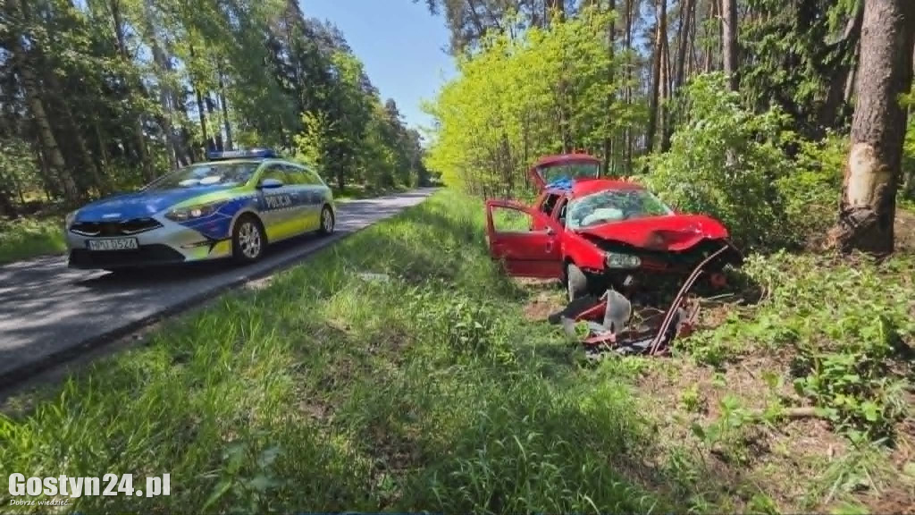 Wypadek na trasie Pogorzela - Siedmiorogów Pierwszy