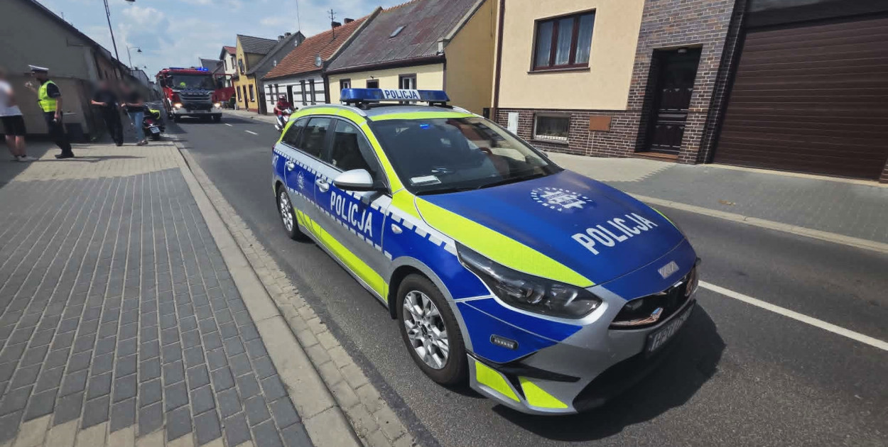 Zderzenie osobówki i motocykla w Borku Wlkp.