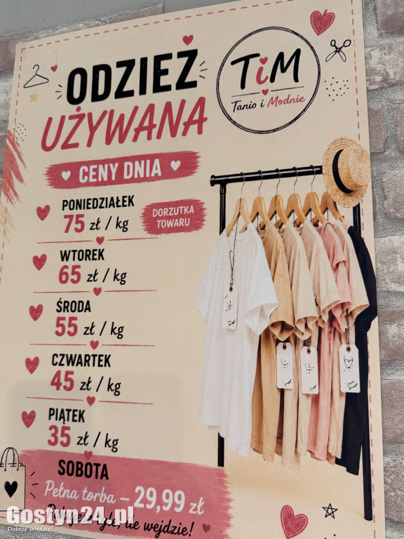 Nowy sklep w Gostyniu. Ubrania za grosze i pełna torba za 29,99 zł