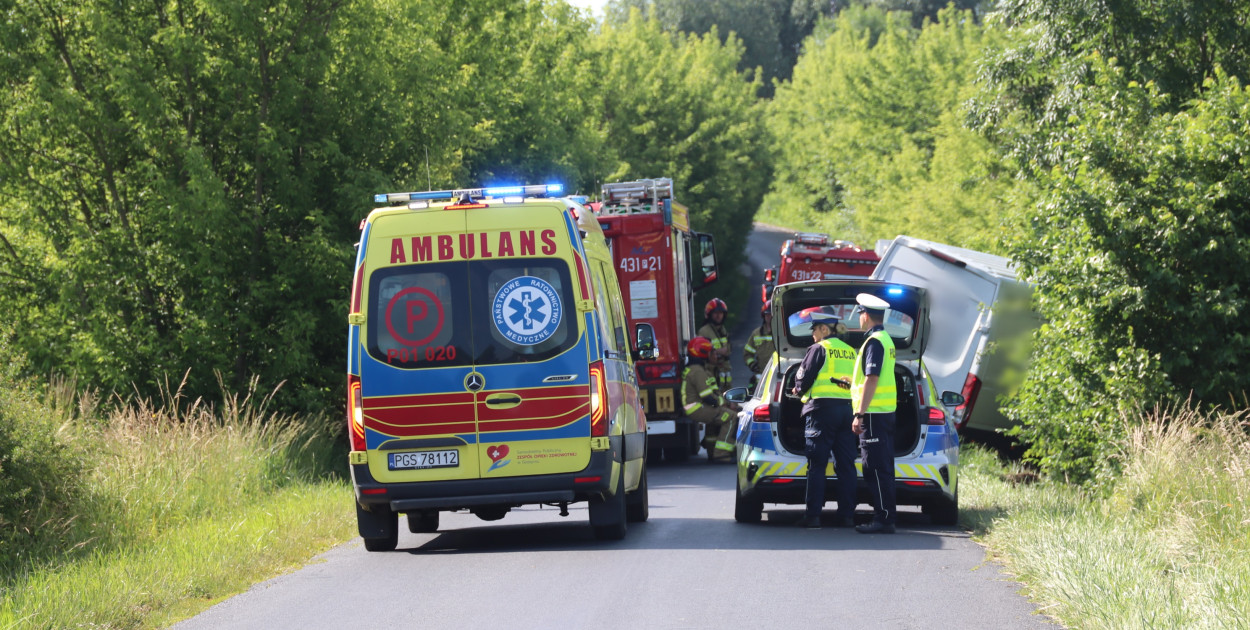Zdarzenie drogowe na trasie Krajewice-Domachowo