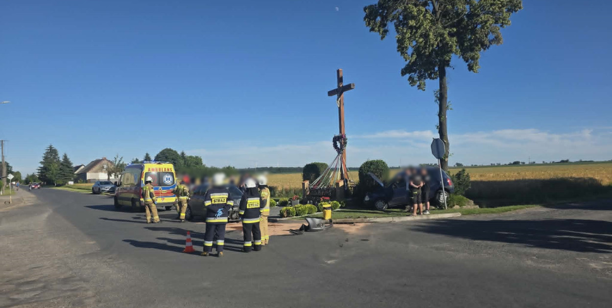 Wypadek na skrzyżowaniu w Bułakowie