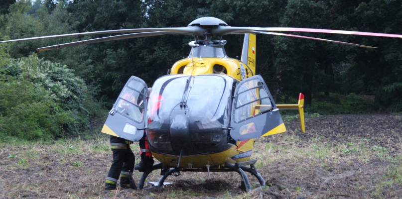 Spadł z drabiny i zginął. Helikopter czekał na niego do końca...