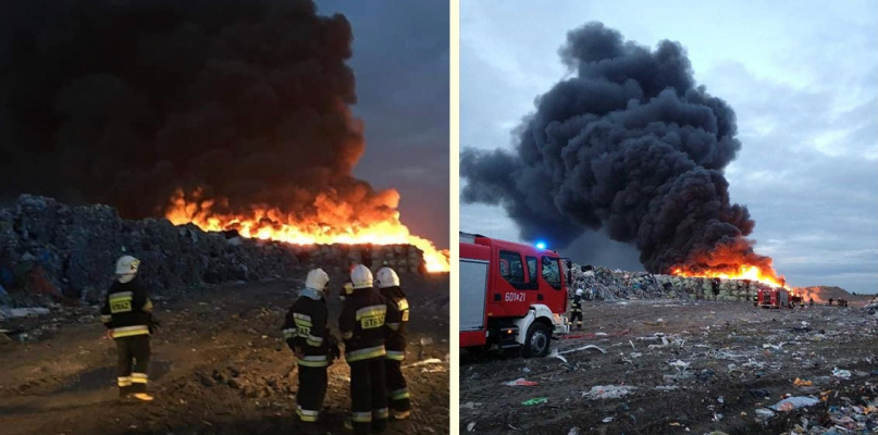 Ochotnicy z powiatu gostyńskiego walczyli z ogromnym pożarem