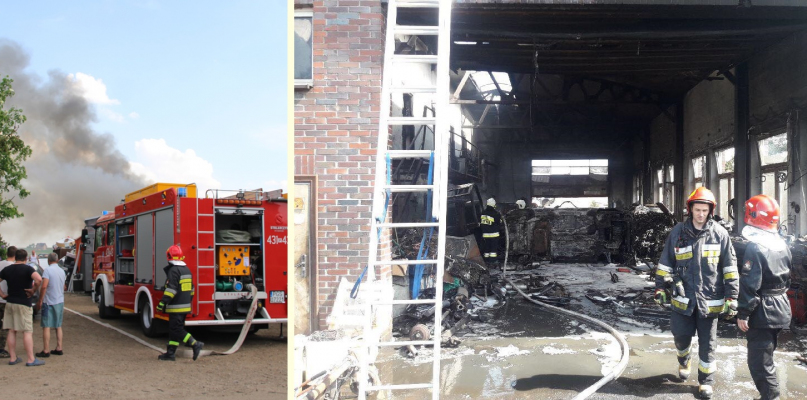 Warsztat spłonął doszczętnie. W pomieszczeniach były butle z gazem