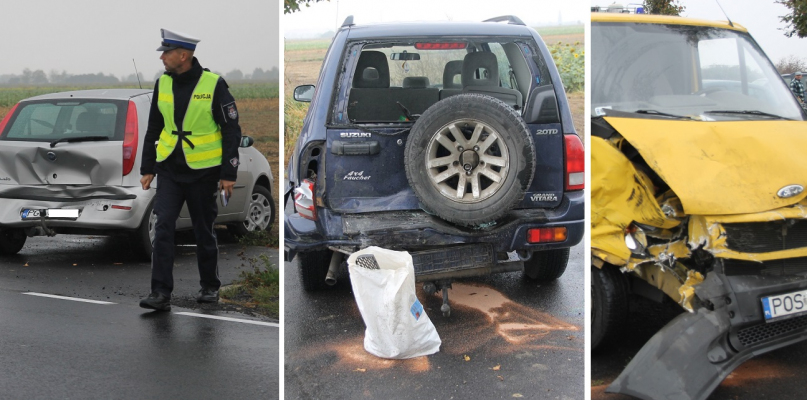 Karambol na drodze do Pudliszek. Kierowca wbijał adres w nawigację?