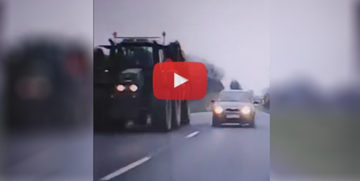 Czołówka wisiała w powietrzu. Nagranie, niejednemu kierowcy zmrozi krew... 