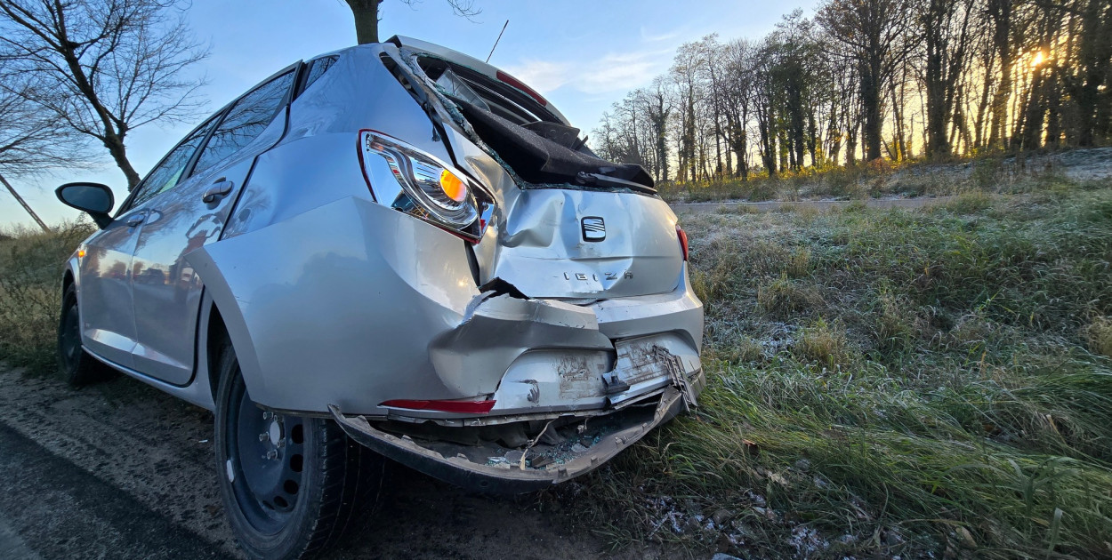 Nie zahamował w porę i skasował tył Seata. Sprawcę ukarano...