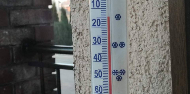 Foto:czytelnik - Taką temperaturę wskazywały dziś termometry na gostyńskim Pożegowie