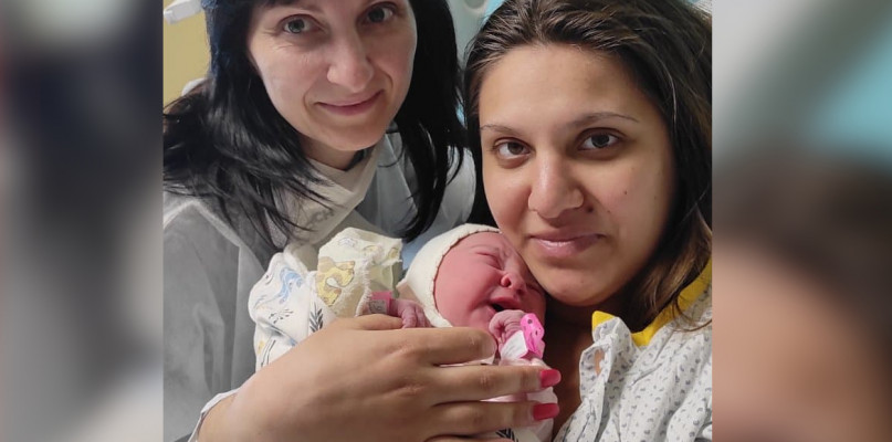Foto: arch. prywatne - Alina wraz z mama Oleną i córeczką Sofią tuz po porodzie w śremskim szpitalu