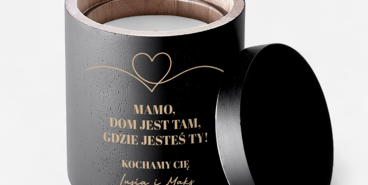 Grawerowana świeca sojowa DLA MAMY