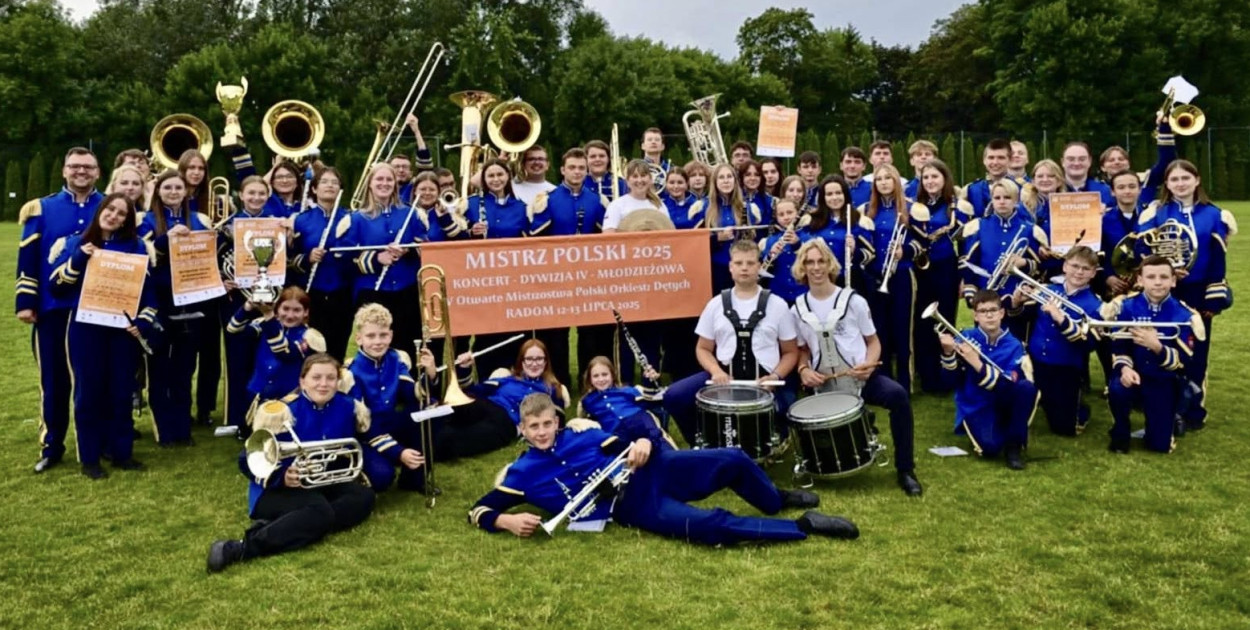 Foto: Dziecięco-Młodzieżowa Orkiestra Dęta działająca przy Gminnym Centrum Kultury w Poniecu