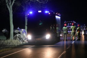 Wypadek pijanego kierowcy na trasie Pasierby - Smolice-11169
