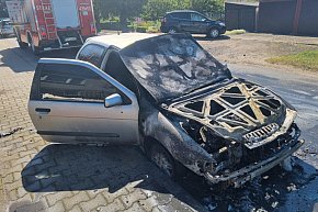 Pożar samochodu osobowego w Chwałkowie-11562