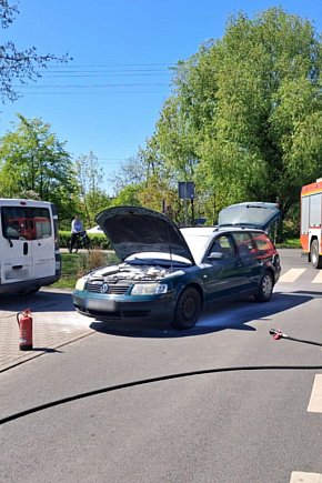 Pożar auta osobowego w Borku Wlkp.-13069