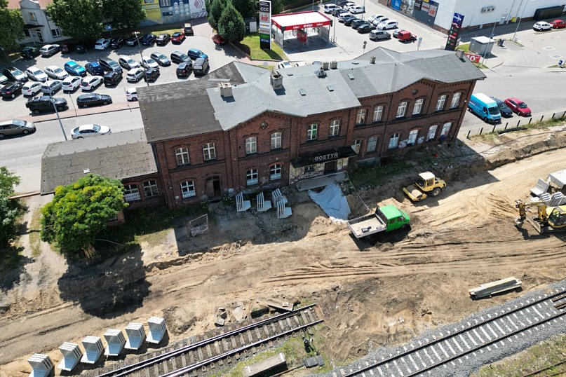 Trwają prace przy gostyńskim dworcu kolejowym