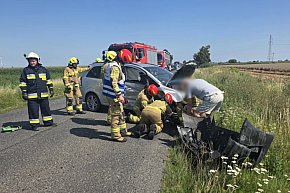 Zderzenie na trasie Strzelce Wielkie-Lipie-13373