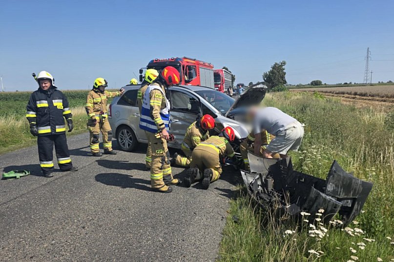 Zderzenie na trasie Strzelce Wielkie-Lipie