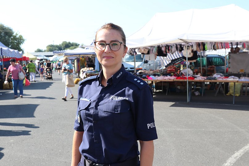 Akcja profilaktyczna na gostyńskim targowisku