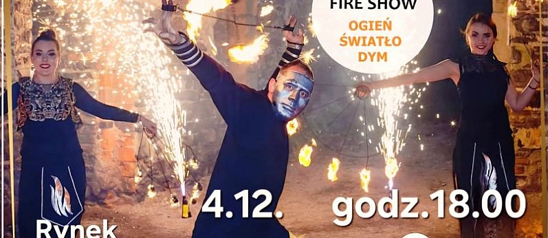 Widowisko FIRE SHOW     M-GOK Borek Wlkp.