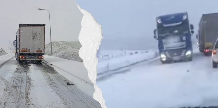 Śnieżny poranek na drogach i problemy kierowców-58869