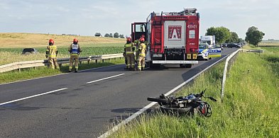 Wypadek na DW 434. Nastoletnia motorowerzystka w szpitalu, auto w polu-80365