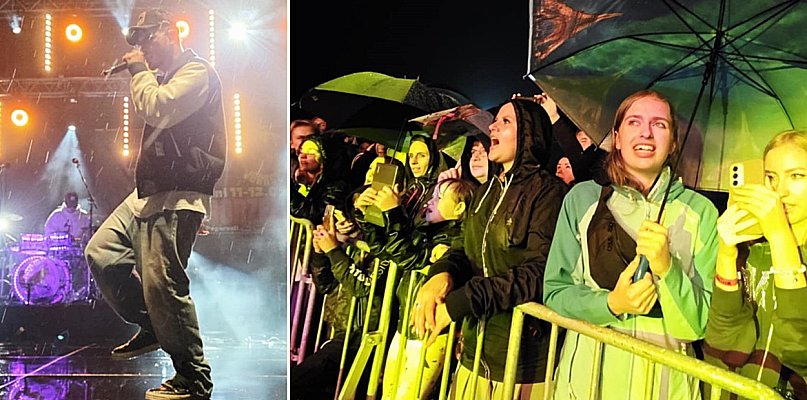 Zespół "Łobuzy" rozgrzał scenę, ale to publiczność skradła show! Mimo ulewy... - 81034