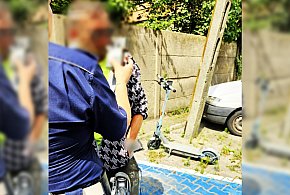 Hulajnogą, "po pijaku" w centrum miasta... Jego podróż nie trwała jednak długo-81594