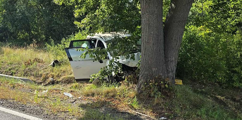 Samochód, którym jechali uderzył w drzewo. Do szpitala trafił 14-latek - 82010