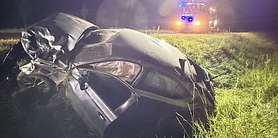 Nocne zderzenie na drodze krajowej nr 12. Wpadła wprost pod koła Skody...-82108