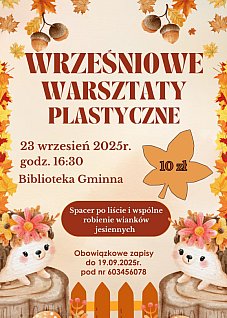 Wrześniowe Warsztaty Plastyczne