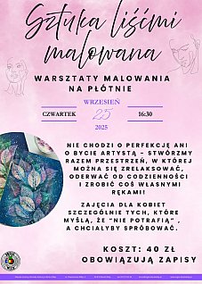 Warsztaty malowania na płótnie