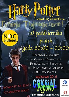 Noc Bibliotek w klimacie Harry’ego Pottera