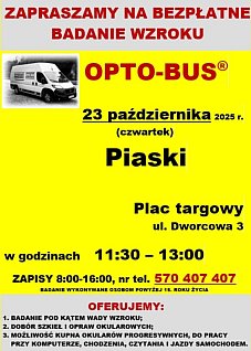 Bezpłatne badanie wzroku w Piaskach