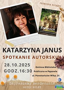 Spotkanie autorskie z Katarzyną Janus