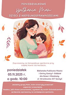 Poniedziałkowe Spotkanie Mam Dzieci z Niepełnosprawnościami