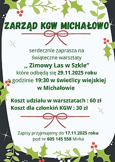 Zimowy Las w Szkle – świąteczne warsztaty w Michałowie