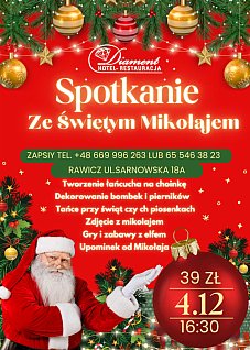 Spotkanie ze Świętym Mikołajem w Hotelu Diament