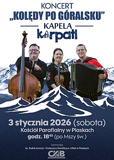Koncert „Kolędy po góralsku” kapeli Karpatia