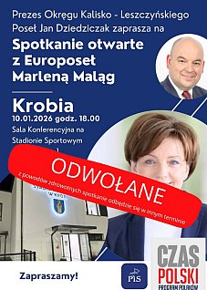 Spotkanie Marleną Maląg ODWOŁANE