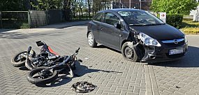 15-letni motorowerzysta poszkodowany w wypadku