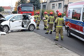 Zderzenie dwóch samochodów w miejscowości Brzezie-13578