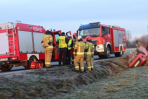 Dachowanie na oblodzonej drodze w Taniecznicy-13695