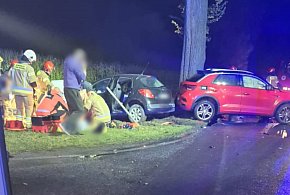 Wypadek po zmroku. Cztery osoby ranne. Wiadomo, że kobieta popełniła błąd-83529