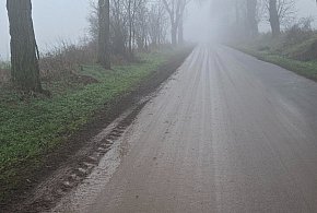 Poranek, mgła i cała droga "uświniona" Przejeżdżasz, w aucie śmierdzi i trzeba...-86007