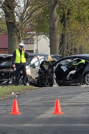 Wypadek na trasie Wziąchów-Pogorzela-13565